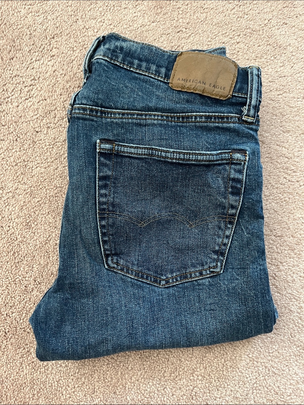 American Eagle Outfitters Men's Blue Straight Jeans